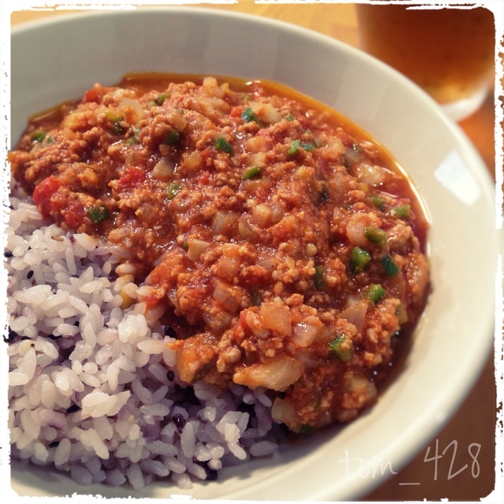 レンジで5分!簡単キーマカレー